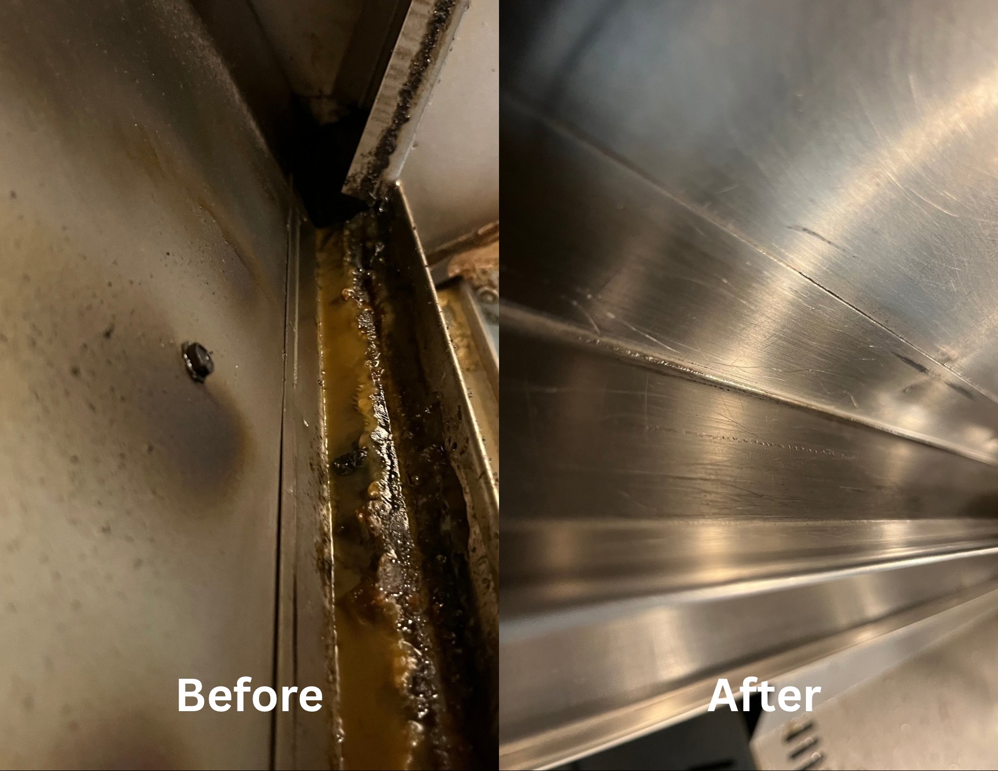 Before and after hood cleaning 3